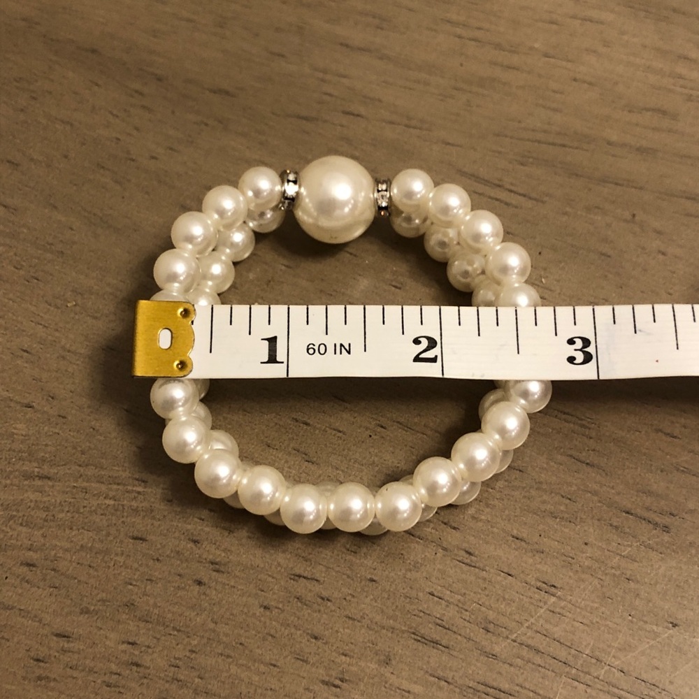 Faux Pearl Beaded Layered Stretch Bracelet - Picture 9 of 9